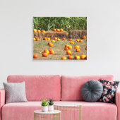 Pumpkins, Mais und Hay Herbst Erntefotografie Leinwanddruck (Insitu (Wohnzimmer))