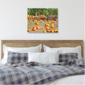Pumpkins, Mais und Hay Herbst Erntefotografie Leinwanddruck (Insitu (Schlafzimmer))