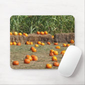 Pumpkins, Mais und Hay Herbst Erntefotografie Mousepad (Mit Mouse)