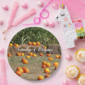 Pumpkins, Mais und Hay Herbst Erntefotografie Pappteller (Party)