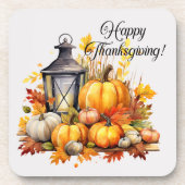 Pumpkins Maple Tree Blätter Lampe Erntedank Getränkeuntersetzer (Vorderseite)