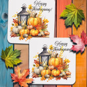 Pumpkins Maple Tree Blätter Lampe Erntedank Getränkeuntersetzer