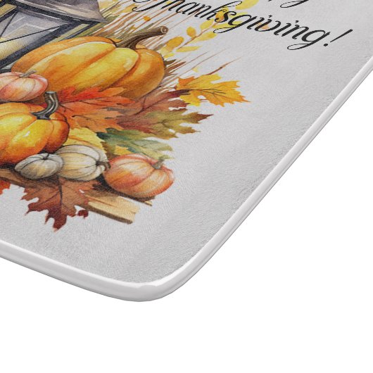 Pumpkins Maple Tree Blätter Lampe Erntedank Schneidebrett (Ecke)