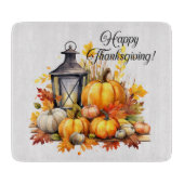 Pumpkins Maple Tree Blätter Lampe Erntedank Schneidebrett (Vorderseite)