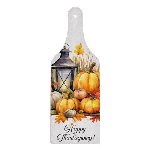 Pumpkins Maple Tree Blätter Lampe Erntedank Schneidebrett (Vorderseite)