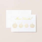 Pumpkins Modern Danke Foil Erntedank Folienkarte (Vorderseite mit Umschlag)