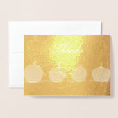 Pumpkins Modern GiveDanke Foil Erntedank Folienkarte (Vorderseite mit Umschlag)