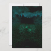 Pumpkins Moon Bats Spuk House Halloween Einladung (Rückseite)