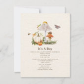 Pumpkins Mushroom Woodland Insects Boy Baby Shower Einladung (Vorderseite)