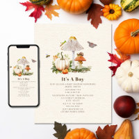 Pumpkins Mushroom Woodland Insekten Boy Baby Showe