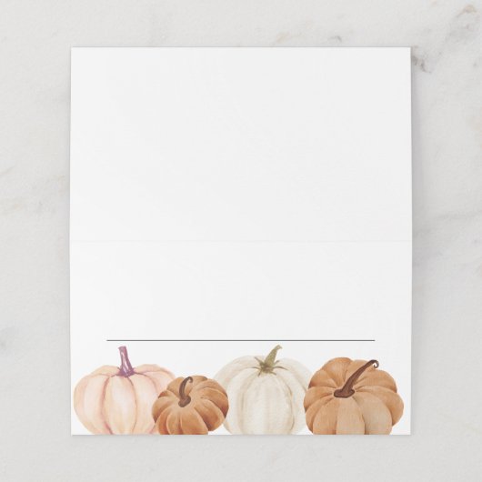 Pumpkins Name Platzkarten (Außenseite Aufgefaltet)