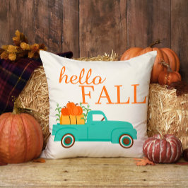 Pumpkins Niedlich Truck Familienname Hallo Fall Kissen