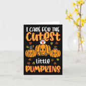 Pumpkins Nurween Scrub Top Fall Thanksgivi Karte (Gelbe Blume)