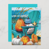 Pumpkins on the Beach Flat Card (Vorne/Hinten)
