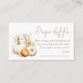 Pumpkins Pampas Diaper Raffle Baby Dusche Begleitkarte (Vorderseite)