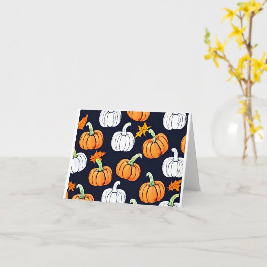 Pumpkins Pattern Karte (Gelbe Blume)