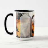 Pumpkins pinkeln zu Halloween um die Grabsteine Tasse (Links)