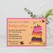 Pumpkins & Pumpkins Gradient, Gold & Foil Texture Einladung (Stehend Vorderseite)