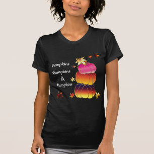 Pumpkins & Pumpkins Gradient, Gold & Foil Texture T-Shirt