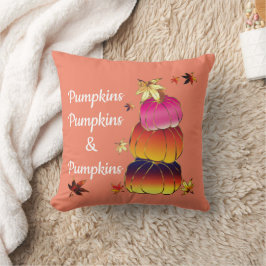 Pumpkins & Pumpkins Gradient Gold & Foil texturier Kissen
