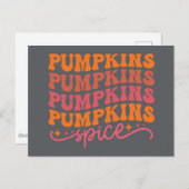 Pumpkins Pumpkins Pumpkins Pumpkins Gewürze Postkarte (Vorne/Hinten)