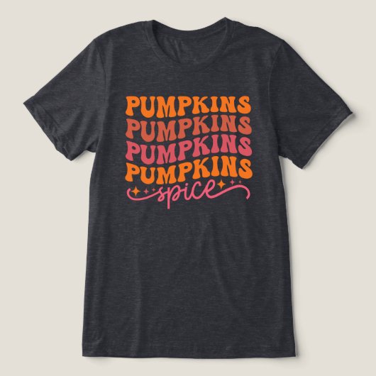 Pumpkins Pumpkins Pumpkins Pumpkins Gewürze Tri-Blend Shirt (Design Vorderseite)