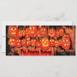 Pumpkins Rampage Halloween-Party Einladung