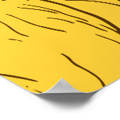 Pumpkins Retro Sketch: Erntedank Muster. Poster (Ecke)