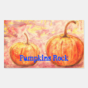 Pumpkins Rock Rechteckiger Aufkleber