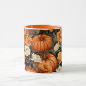 Pumpkins Rose Herbstliche Blume Tasse (Zentrum)