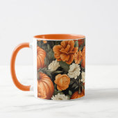 Pumpkins Rose Herbstliche Blume Tasse (Links)