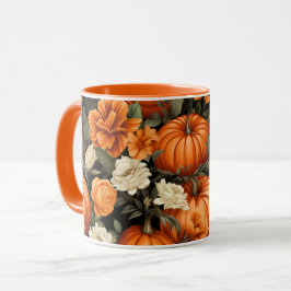 Pumpkins Rose Herbstliche Blume Tasse