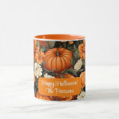 Pumpkins Rose Herbstliche Blume Tasse (Zentrum)