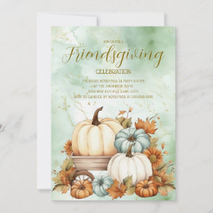 Pumpkins Rustikale Sage Green White Friendsgiving
