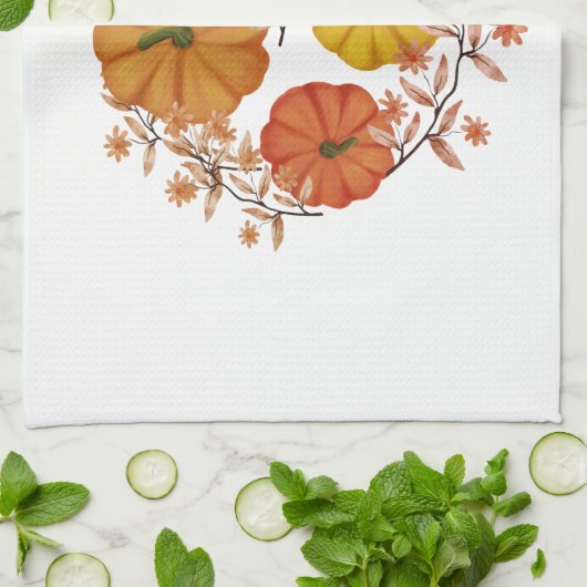 Pumpkins-Saison Geschirrtuch (Gefaltet)