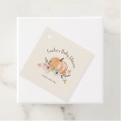 Pumpkins & Schnuller Floral Fall Baby Dusche Geschenkanhänger (Beispiel)