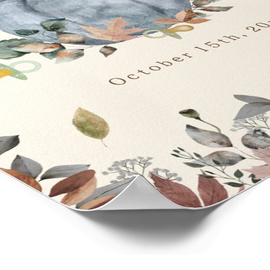 Pumpkins & Schnullers Kinderdusche Willkommen Poster (Ecke)