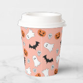 Pumpkins Skulls Ghosts Black Cat Halloween Event Pappbecher (Rechts)