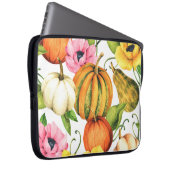 Pumpkins Sonnenblumen: Design des Aquarellmusters Laptopschutzhülle (Vorne Rechts)
