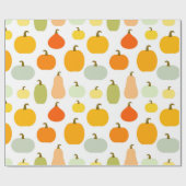 Pumpkins Sorten Muster Wrapping Paper Geschenkpapier (Flach)