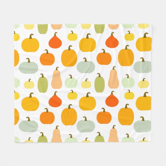Pumpkins-Sortenmuster Fleecedecke (Vorderseite (Horizontal))