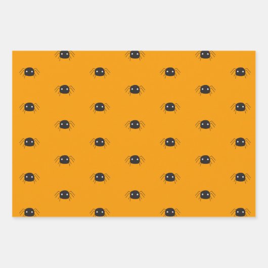 Pumpkins Spinnen und Spinnennetz personalisierte W Geschenkpapier Set (Vorderseite 3)