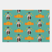 Pumpkins Spinnen und Spinnennetz personalisierte W Geschenkpapier Set (Vorderseite 2)