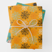 Pumpkins Spinnen und Spinnennetz personalisierte W Geschenkpapier Set (Beispiel)