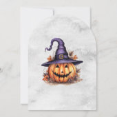 Pumpkins Spuk House Bats Halloween-Party Einladung (Rückseite)