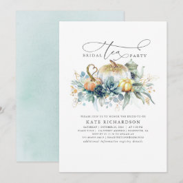 Pumpkins Succulents Fall Brautparty Tee Party Einladung