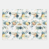 Pumpkins Succulents Gold Grüne Eukalyptus Fall Geschenkpapier Set (Vorderseite 2)