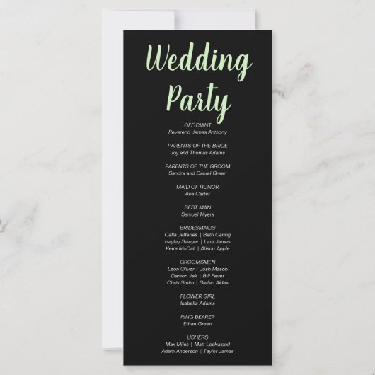 Pumpkins & Sunflowers Fall Black Wedding Program (Rückseite)