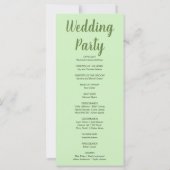 Pumpkins & Sunflowers Fall Green Wedding Program (Rückseite)