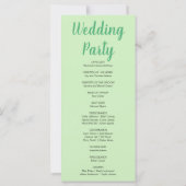 Pumpkins & Sunflowers Fall Green Wedding Program (Rückseite)